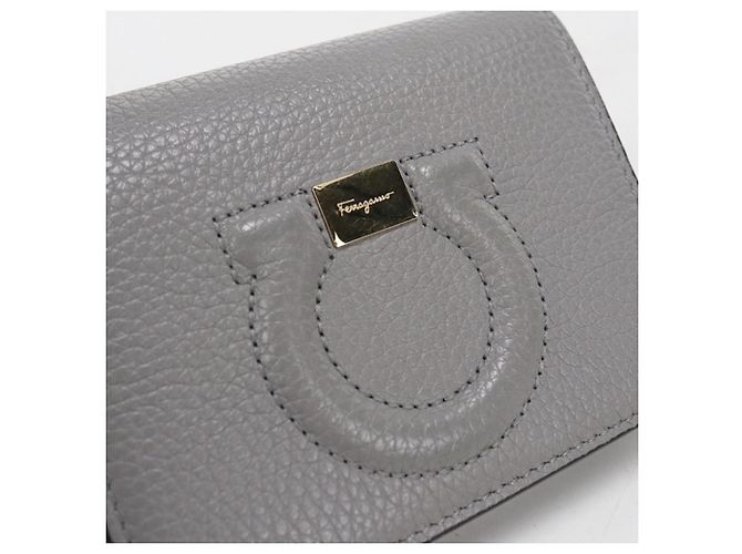 Portafoglio bi-fold grigio Salvatore Ferragamo Marrone - vista 8