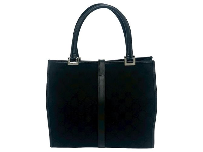 Mini borsa tote Gucci Jackie Logo Hardware GG Pattern Nero - vista 3