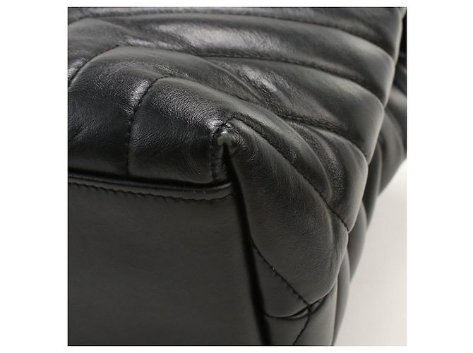Borsa a tracolla in pelle di vitello nera Saint Laurent Nero - vista 5