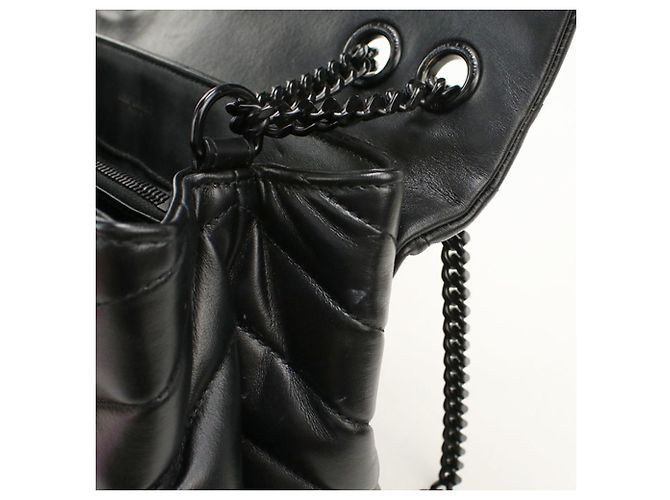 Borsa a tracolla in pelle di vitello nera Saint Laurent Nero - vista 7
