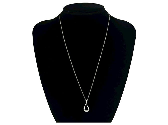 Tiffany & Co Collana Tiffany Open Teardrop Argento - vista 2