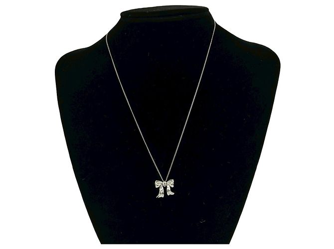 Tiffany & Co Collana Tiffany Vintage Ribbon Motif Argento - vista 2
