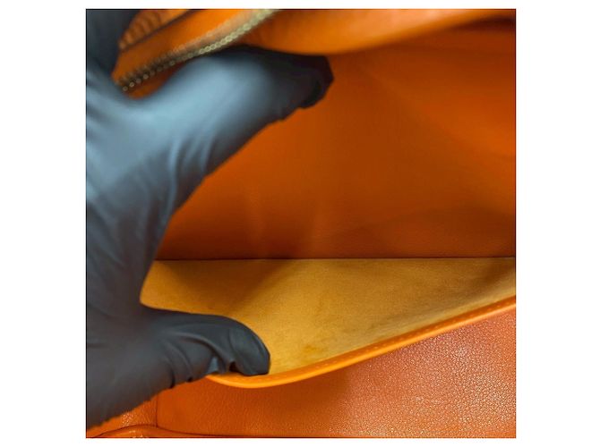 Hermès Borsa Hermes Plume 32 in pelle Veau Gulliver Arancione - vista 10