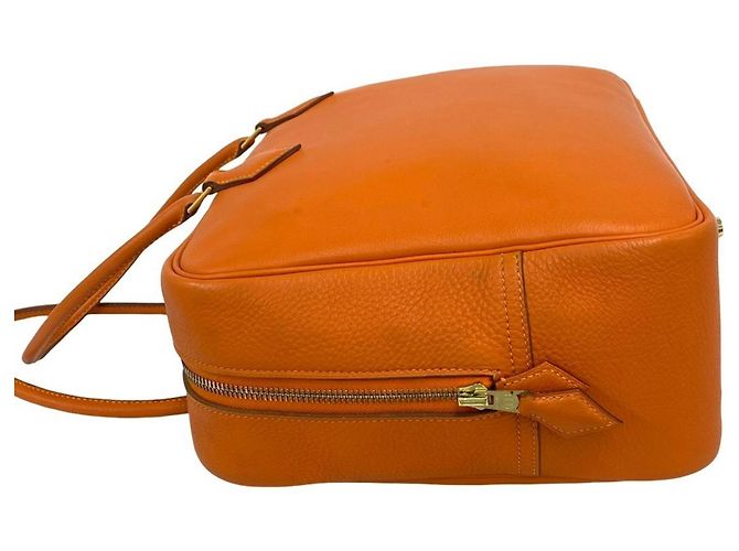 Hermès Borsa Hermes Plume 32 in pelle Veau Gulliver Arancione - vista 5