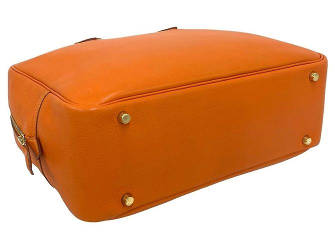 Hermès Borsa Hermes Plume 32 in pelle Veau Gulliver Arancione - vista 7