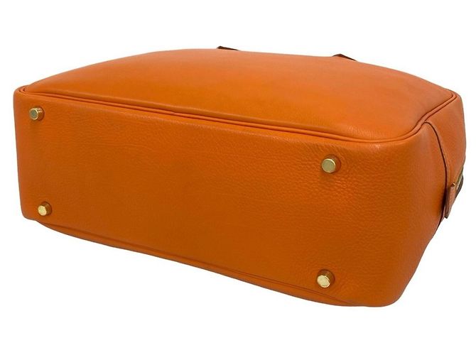 Hermès Borsa Hermes Plume 32 in pelle Veau Gulliver Arancione - vista 8