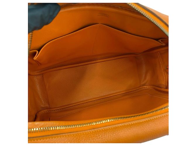 Hermès Borsa Hermes Plume 32 in pelle Veau Gulliver Arancione - vista 9