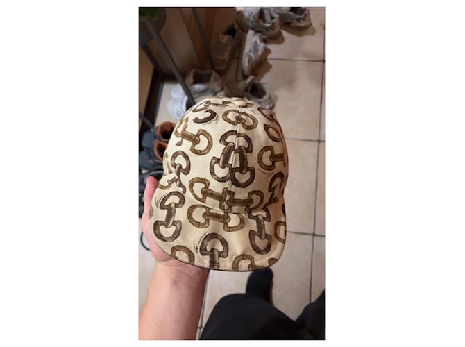 Cappellino Gucci Monogram Beige e Marrone - vista 2