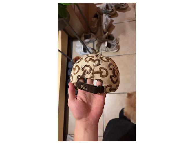 Cappellino Gucci Monogram Beige e Marrone - vista 3