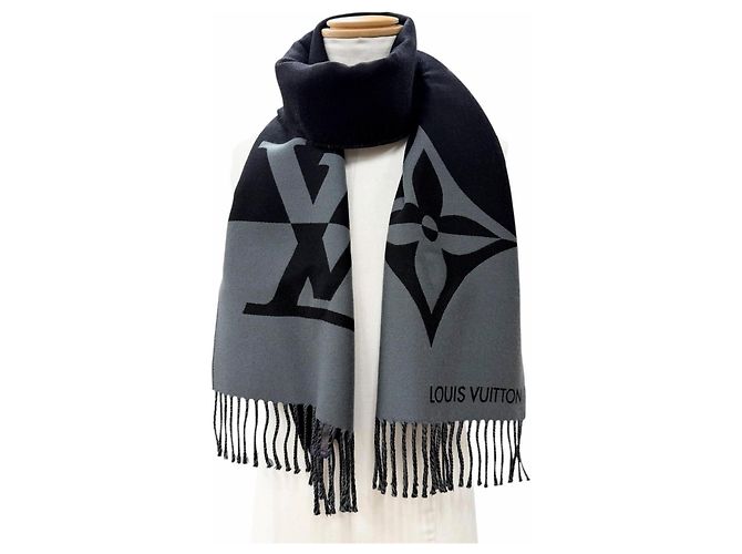 Stola in lana e cashmere Louis Vuitton Nero - vista 3