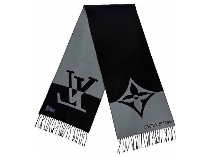 Stola in lana e cashmere Louis Vuitton Nero - vista 4