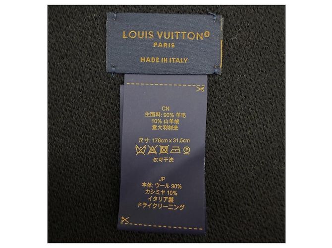 Stola in lana e cashmere Louis Vuitton Nero - vista 9