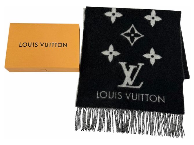 Stola in cashmere nero Louis Vuitton - vista 2