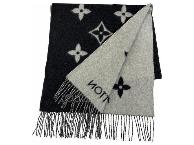 Stola in cashmere nero Louis Vuitton - vista 3