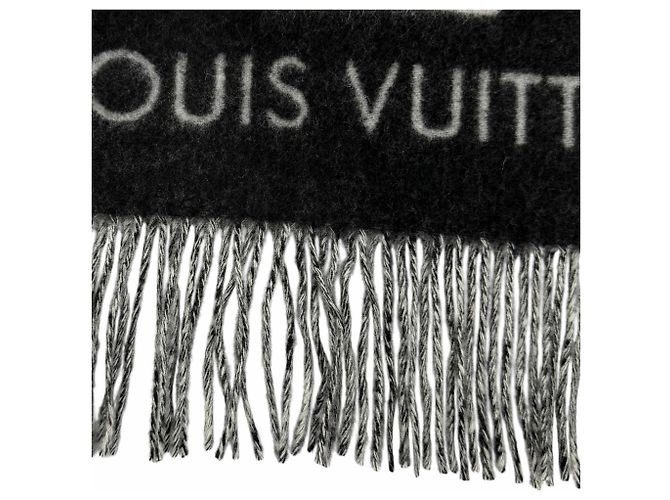 Stola in cashmere nero Louis Vuitton - vista 6
