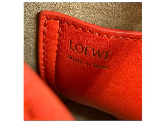 Loewe AANBBBMX01 Pebble Bucket Bag Arancione - vista 11