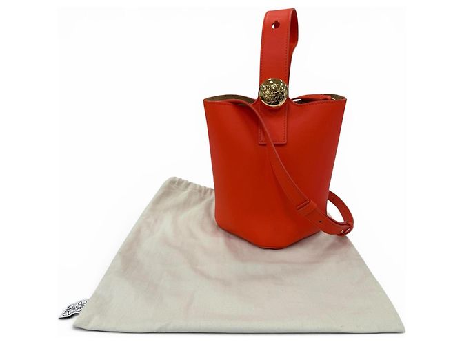 Loewe AANBBBMX01 Pebble Bucket Bag Arancione - vista 2