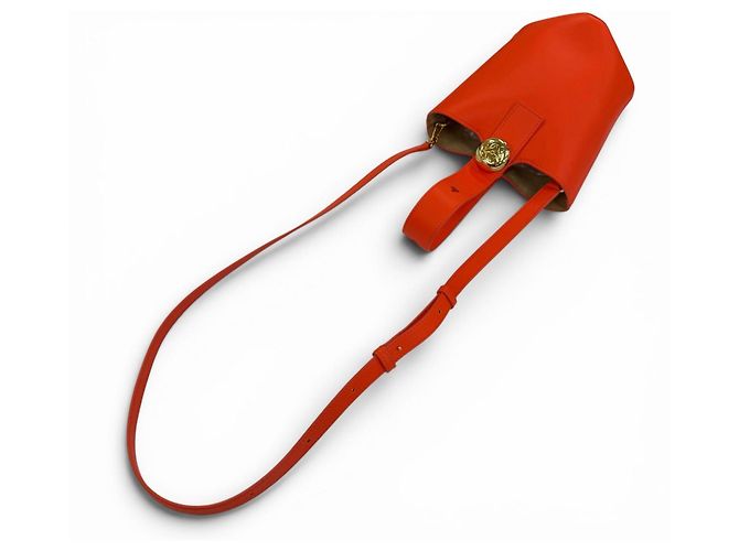 Loewe AANBBBMX01 Pebble Bucket Bag Arancione - vista 5