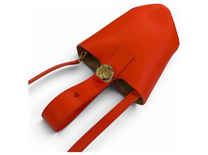 Loewe AANBBBMX01 Pebble Bucket Bag Arancione - vista 6