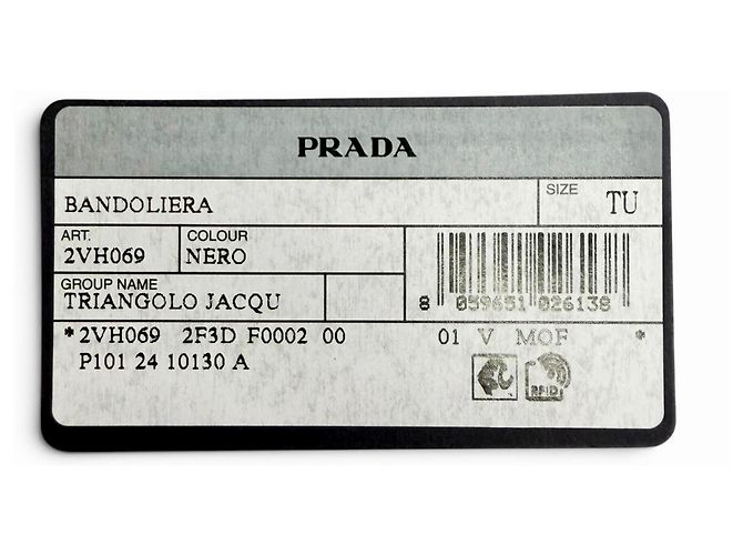 Borsa a tracolla Prada 2VH069 in pelle jacquard con logo triangolo Brick Nero - vista 14
