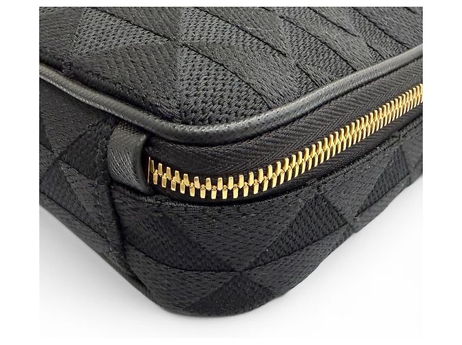Borsa a tracolla Prada 2VH069 in pelle jacquard con logo triangolo Brick Nero - vista 8