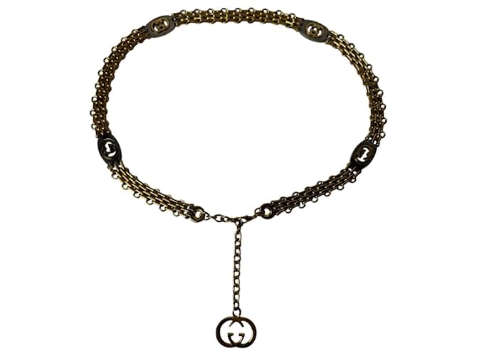 Cinturón Gucci con cadena Interlocking G Dorado - vista 2
