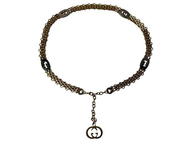 Cinturón Gucci con cadena Interlocking G Dorado - vista 3