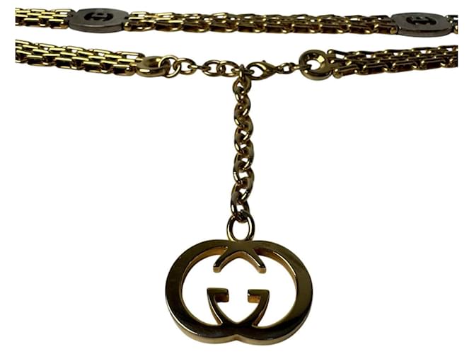 Cinturón Gucci con cadena Interlocking G Dorado - vista 4