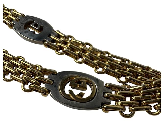 Cinturón Gucci con cadena Interlocking G Dorado - vista 5