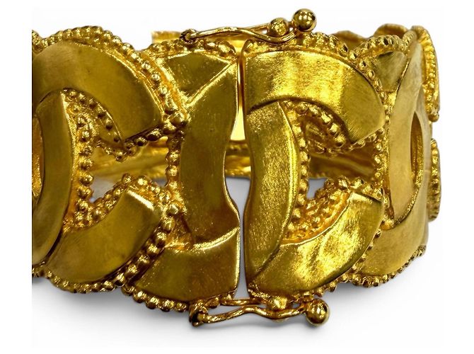 Bracciale Rigido Chanel Vintage 96A Coco Mark Oro D'oro - vista 6