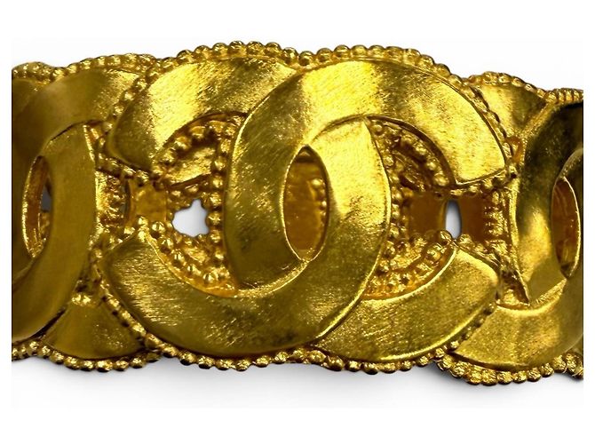 Bracciale Rigido Chanel Vintage 96A Coco Mark Oro D'oro - vista 7