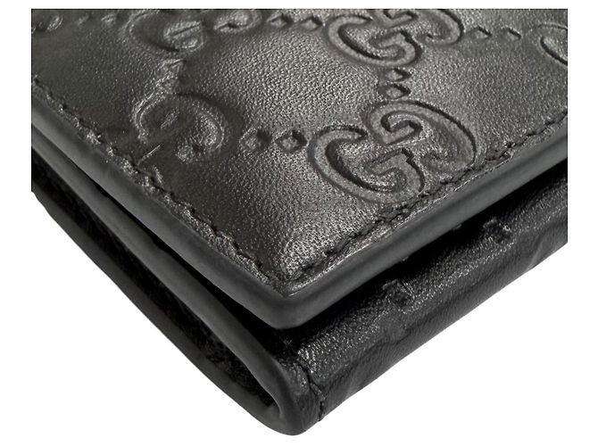 Gucci Black Leather Card Case - view 4