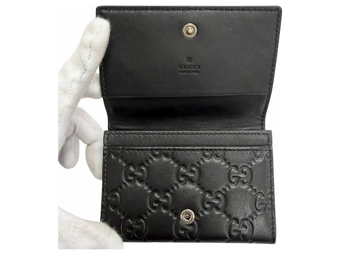 Gucci Black Leather Card Case - view 5
