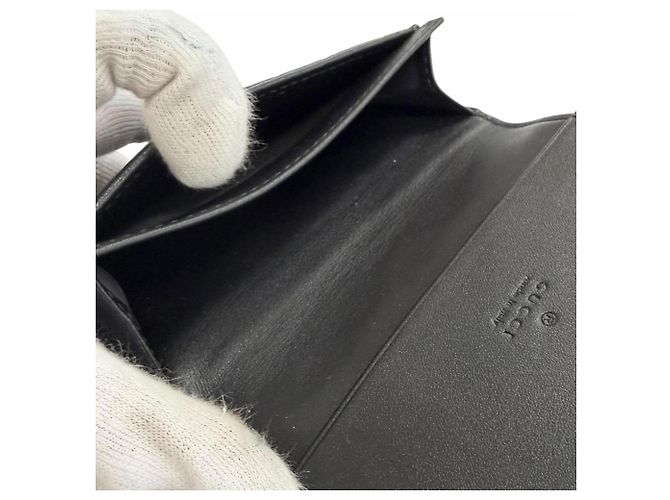 Gucci Black Leather Card Case - view 6