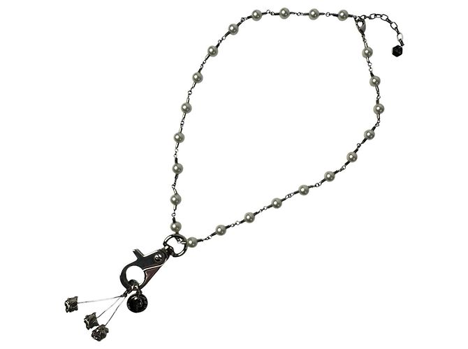 Christian Dior Collana con moschettone Dior Homme x Judy Blame 20AW Argento Bianco - vista 3