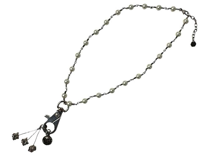 Christian Dior Collana con moschettone Dior Homme x Judy Blame 20AW Argento Bianco - vista 4