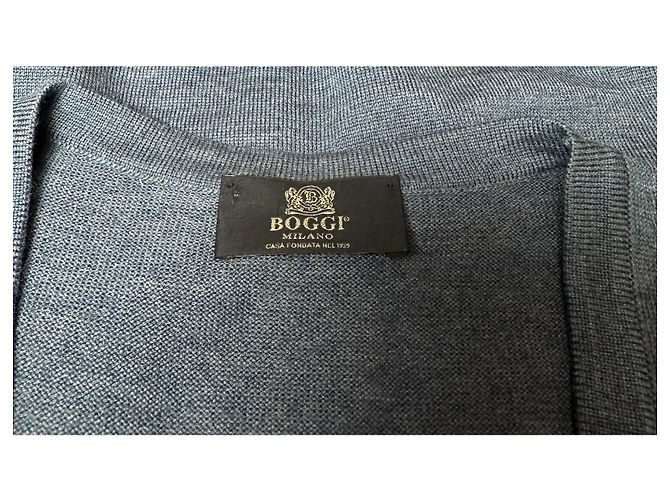 Autre Marque Boggi Milano V-Ausschnitt Weste Blau - Ansicht 4
