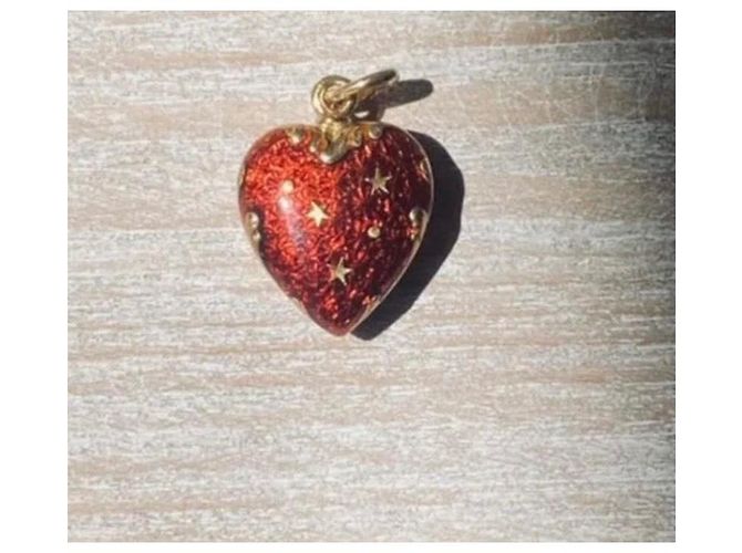 Charm Faberge Heart Rosso D'oro - vista 3