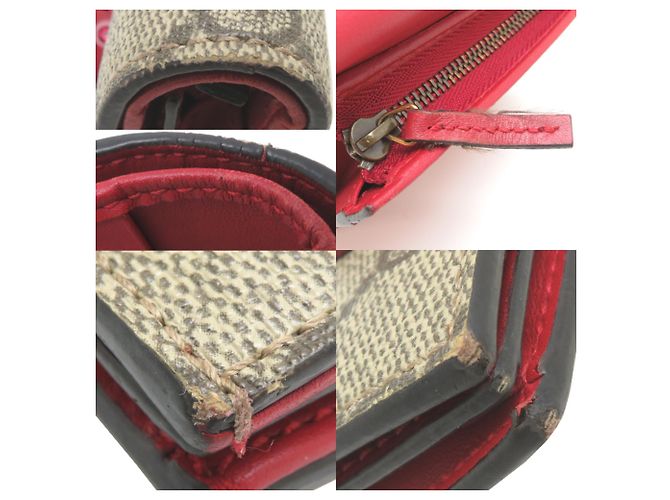 Cartera compacta Gucci GG Supreme Cherry Beige - vista 10