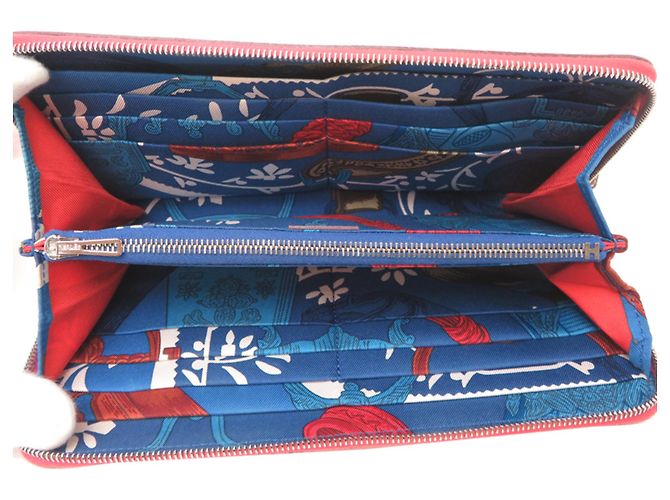 Cartera larga Azap Hermès en Epsom Rose Texas - vista 5