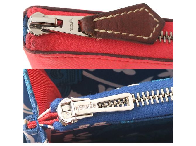 Cartera larga Azap Hermès en Epsom Rose Texas - vista 9