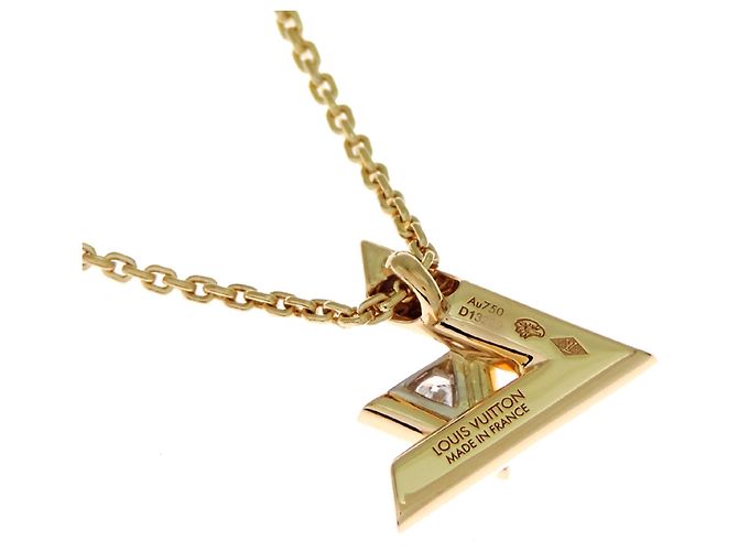 Collana con pendente Louis Vuitton LV Vault One PM D'oro - vista 3