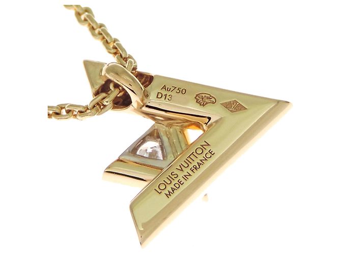 Collana con pendente Louis Vuitton LV Vault One PM D'oro - vista 4