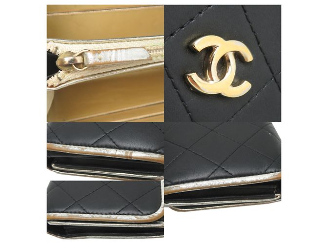 Cartera Bi-fold Matelassé Chanel Negro - vista 9
