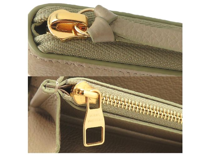 Cartera larga Clemence para mujer Louis Vuitton Crudo Caqui - vista 8