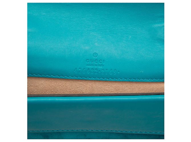 Gucci Blue Mini Velvet Dionysus Crossbody Turchese - vista 5