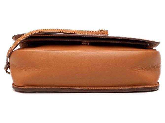 Borsa Messenger Charlotte in agnello marrone di medie dimensioni Saint Laurent Caramello - vista 3