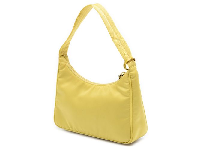 Mini borsa a tracolla Prada Yellow Mini Tessuto Re Edition 2000 Giallo - vista 2
