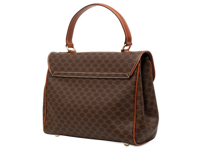 Céline Bolso Celine de lona revestida Macadam marrón Castaño - vista 2