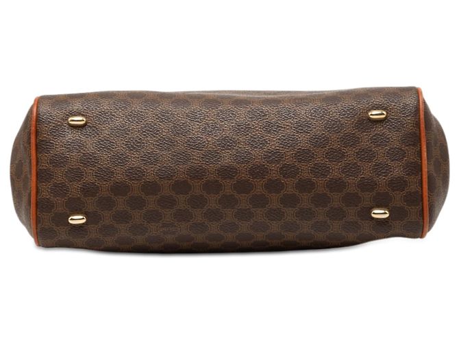 Céline Bolso Celine de lona revestida Macadam marrón Castaño - vista 3